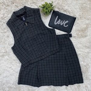 The Limited Vest & Skirt Set 💗 Black & Gray